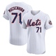 Men's Zach Muckenhirn New York White Elite Home Patch Baseball Jersey (Unsigned No Brands/Logos)