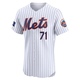 Men's Zach Muckenhirn New York White Elite Home Patch Baseball Jersey (Unsigned No Brands/Logos)