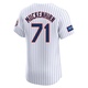 Men's Zach Muckenhirn New York White Elite Home Patch Baseball Jersey (Unsigned No Brands/Logos)